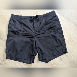 Penningtons Black Drawstring Cargo Shorts Women's Size 20
